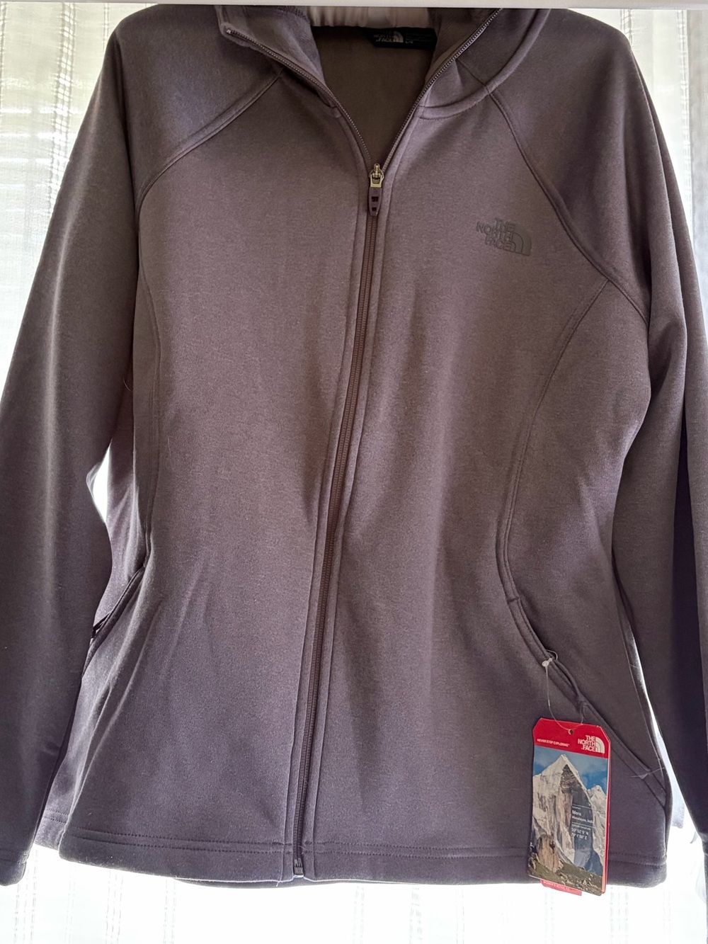 NWT North Face Women's Heather Gray Mink Zip up Hoodie
